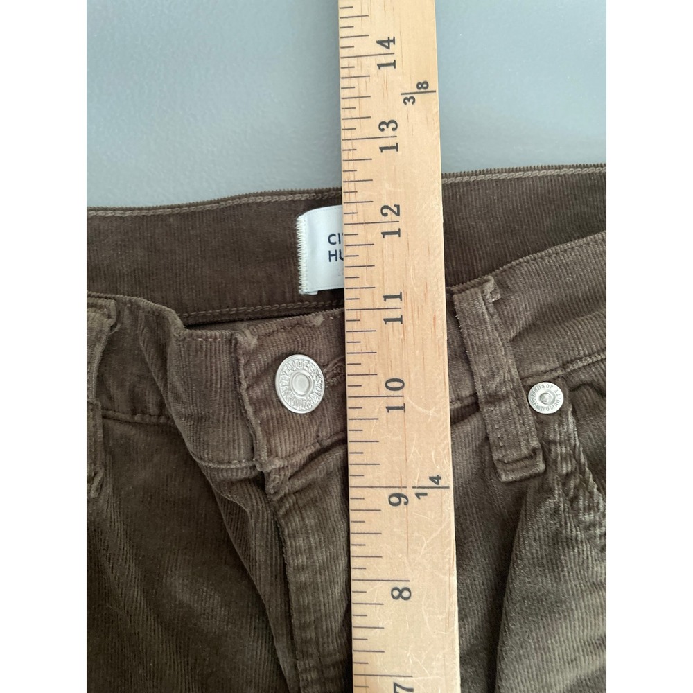 NEW Citizens of Humanity Lyra Corduroy Pants Womens 28 Green Wide Leg Raw Hem - Picture 13 of 13